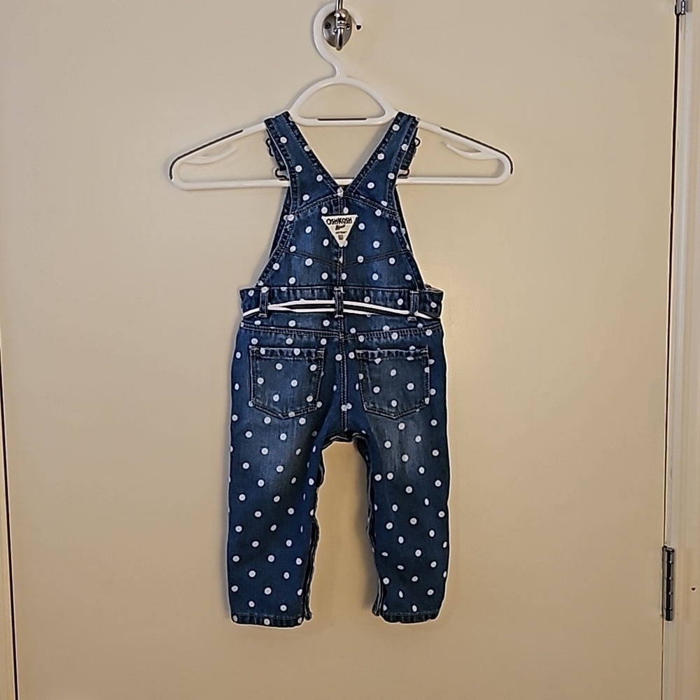 VTG OshKosh B’gosh Polka Dot Denim Overalls - Picture 7 of 9